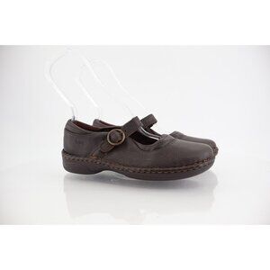 Born Girls Mary Jane Shoe Size 5 Brown Leather Flat Opanka Comfy Casual
